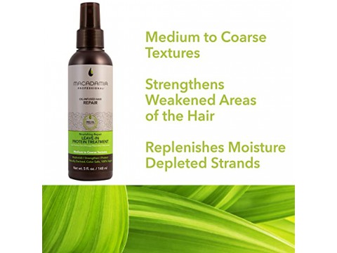 Macadamia plaukus maitinanti priemonė Nourishing Repair Leave-In Protein Treatment, su proteinais 148ml